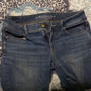 American Eagle jeans, kick boot size 12